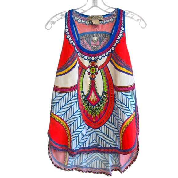Flying Tomato Colorful Racerback High-Low Tank Top size Medium - Picture 1 of 3